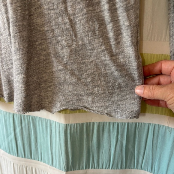ATM Slub Jersey Long Sleeve Destroyed Wash Tee Heathered Gray Sz Extra Small - Picture 4 of 9